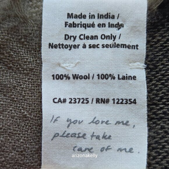 HUGE Wilfred Wool Stripe Blanket Scarf *FLAW* Aritzia - Picture 11 of 13